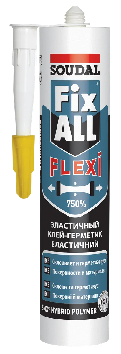 Соудал Клей-герметик Fix All, 290 мл, Білий, Soudal