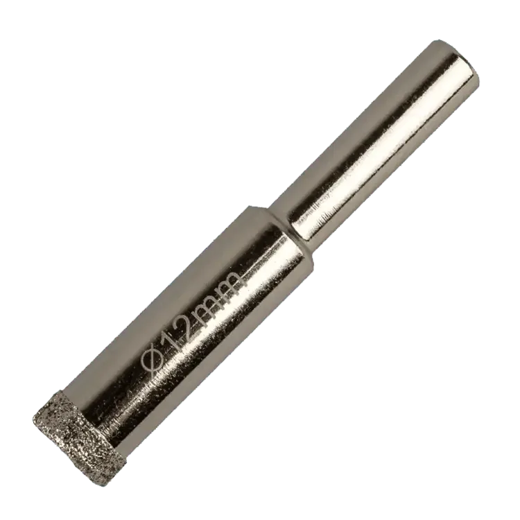 Коронка алмазна по керамограніту та плитці хвостовик 1/4" HEX, Ø12 мм, Haisser