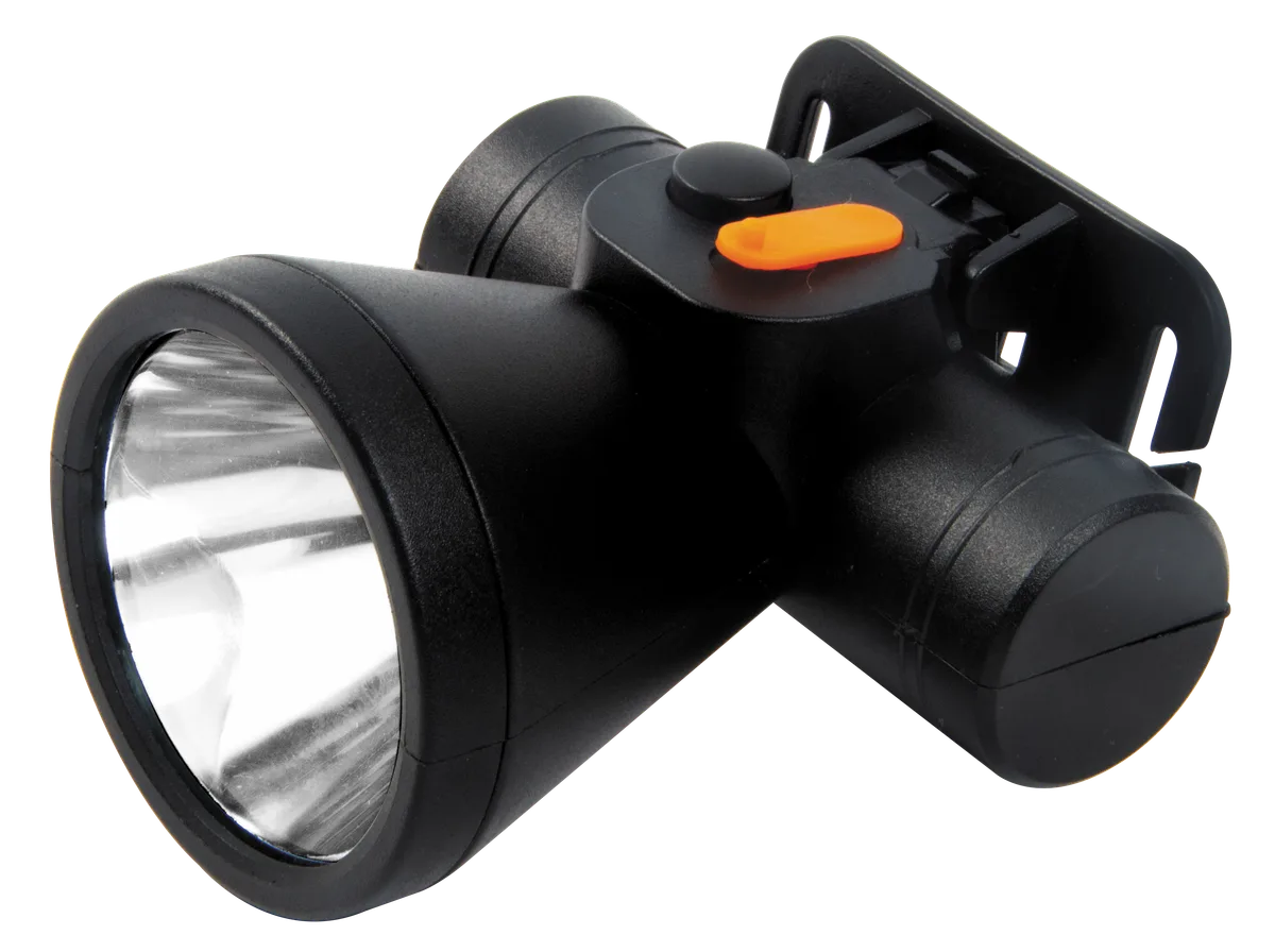 LED ліхтар налобний акумуляторний L-HL-608, ABS, чорний, 1W, 800mAh Li-Ion, Lebron