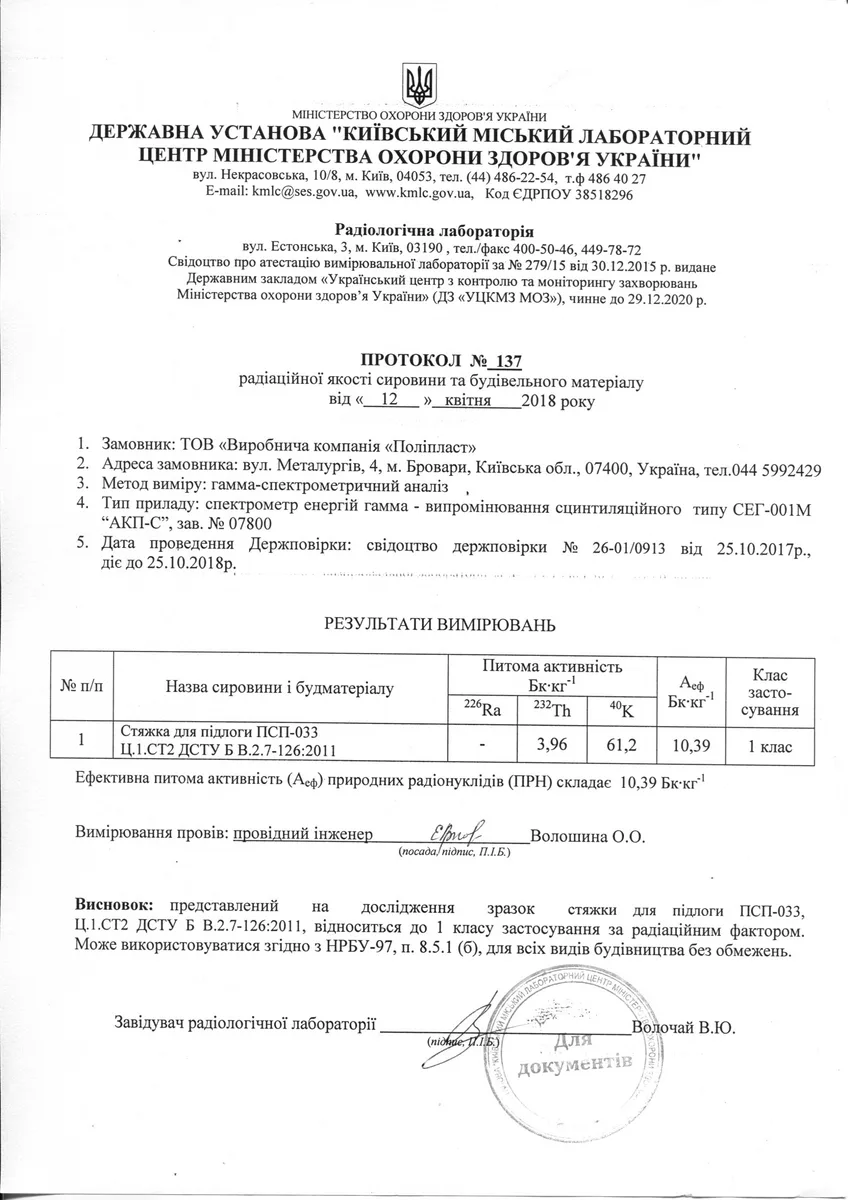 Самовирівнююча суміш для підлоги тонкошарова, Поліпласт