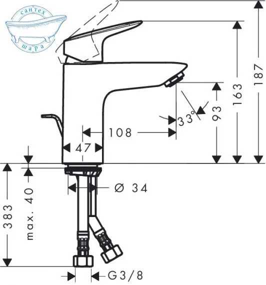 HG Logis набір змішувачів до ванни7110000+71400000+26553400, Hansgrohe