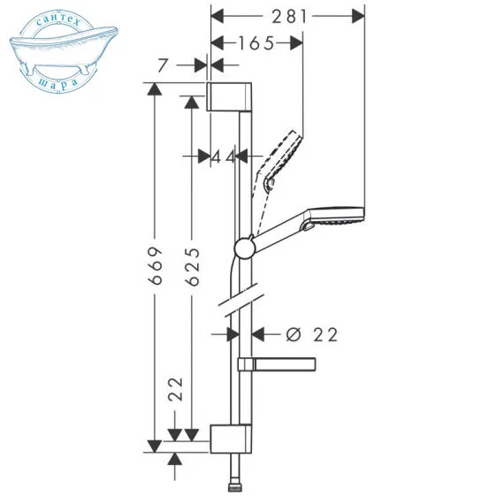 HG Logis набір змішувачів до ванни7110000+71400000+26553400, Hansgrohe