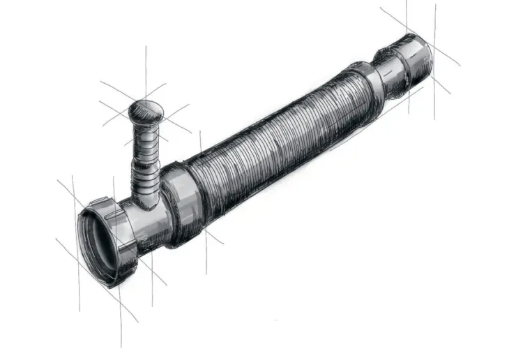 Труба розтяжна до умивальника 1 1/4'х32 L-1000 мм, McAlpine