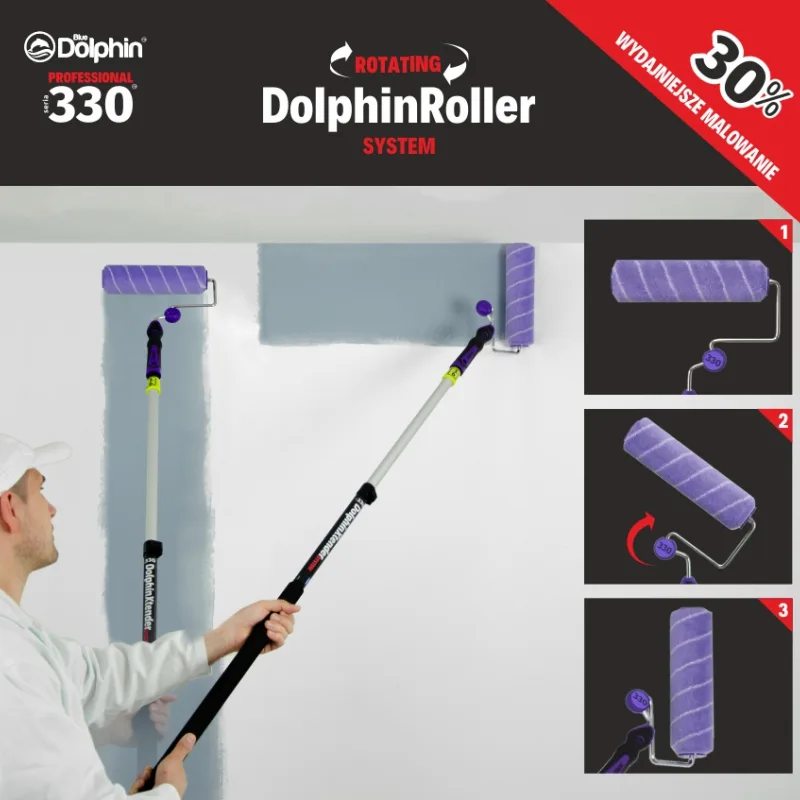 Ручка до валика 330 Dolphinroller обретова, 25 см, Blue Dolphin
