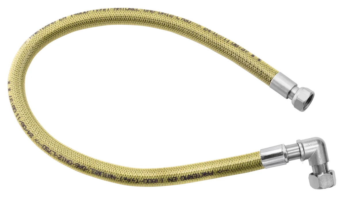 Шланг 1.0 м 1/2 ГАЗ коліно, Ferro