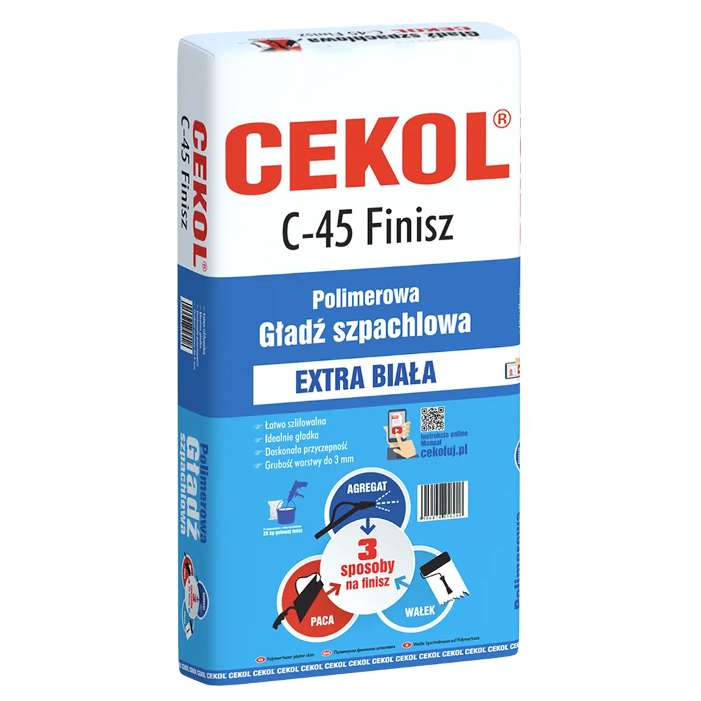 Гладь шпаклювальна, 20 кг, Білосніжний, Cekol