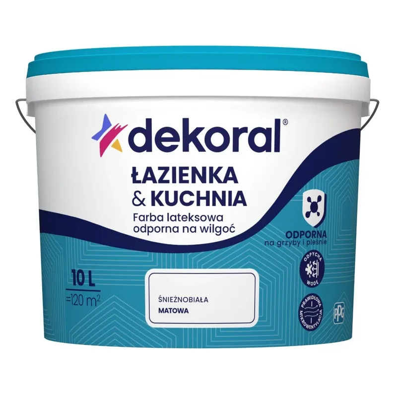 Фарба 5 л ванна/кухня, Біла, Dekoral