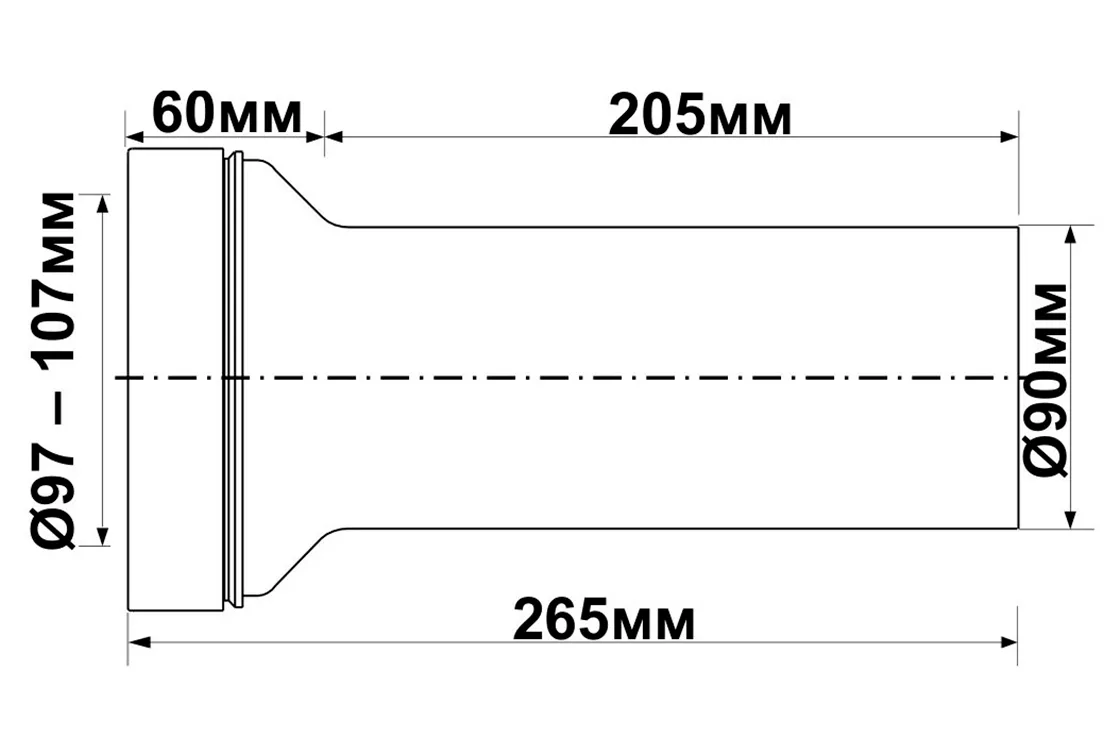 McA коліно-підключ еласт до WC 180-230 мм, McAlpine