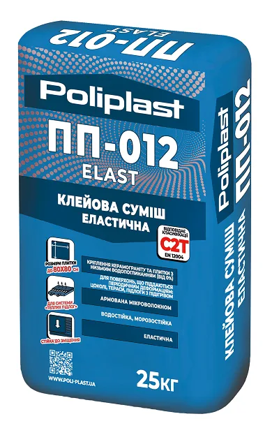 Elast Клейова суміш еластична, 25 кг, Поліпласт