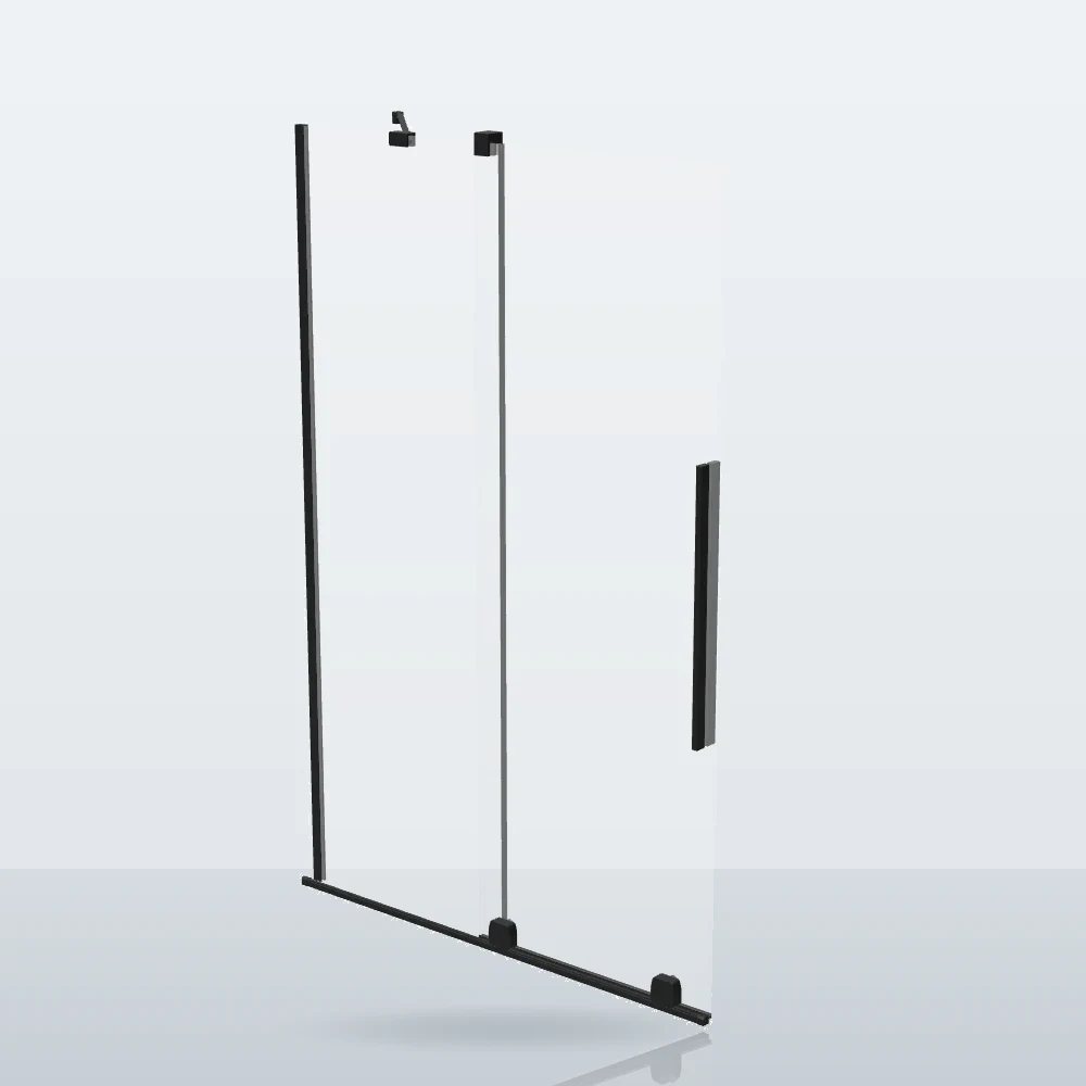 Шторка на ванну Furo Black PND II двері 538Rx1500 прозоре, Radaway