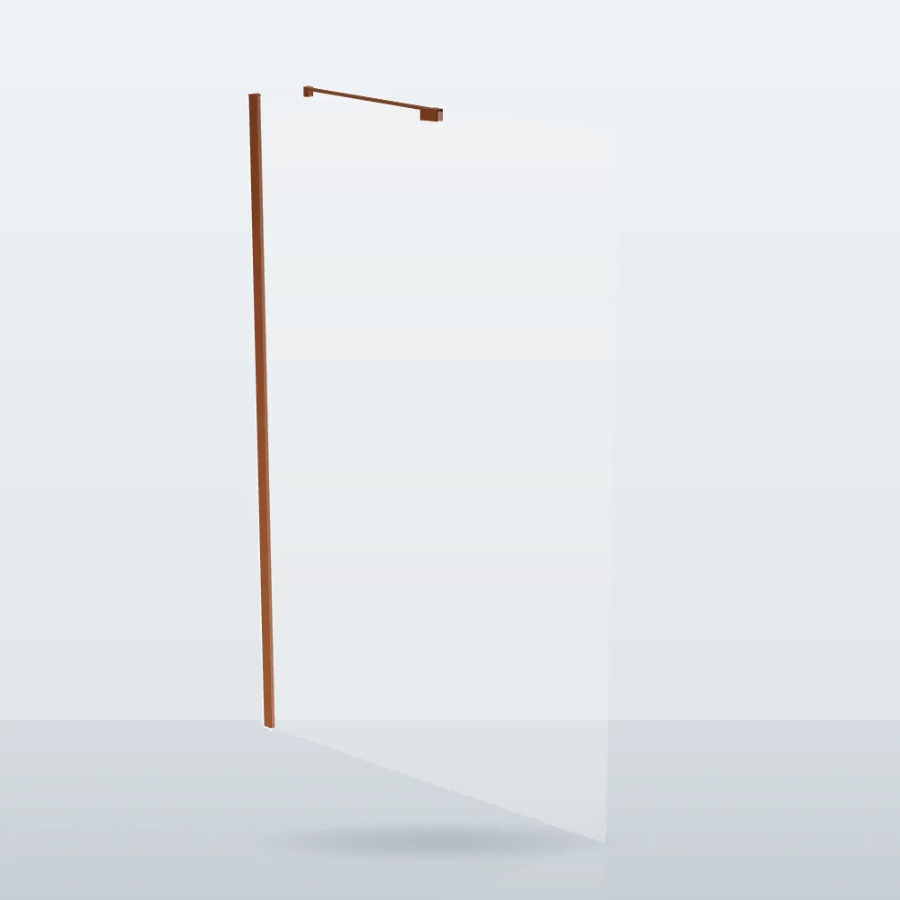 Шторка на ванну Idea Brushed Copper PNJ II прозоре, 800×1500, Radaway