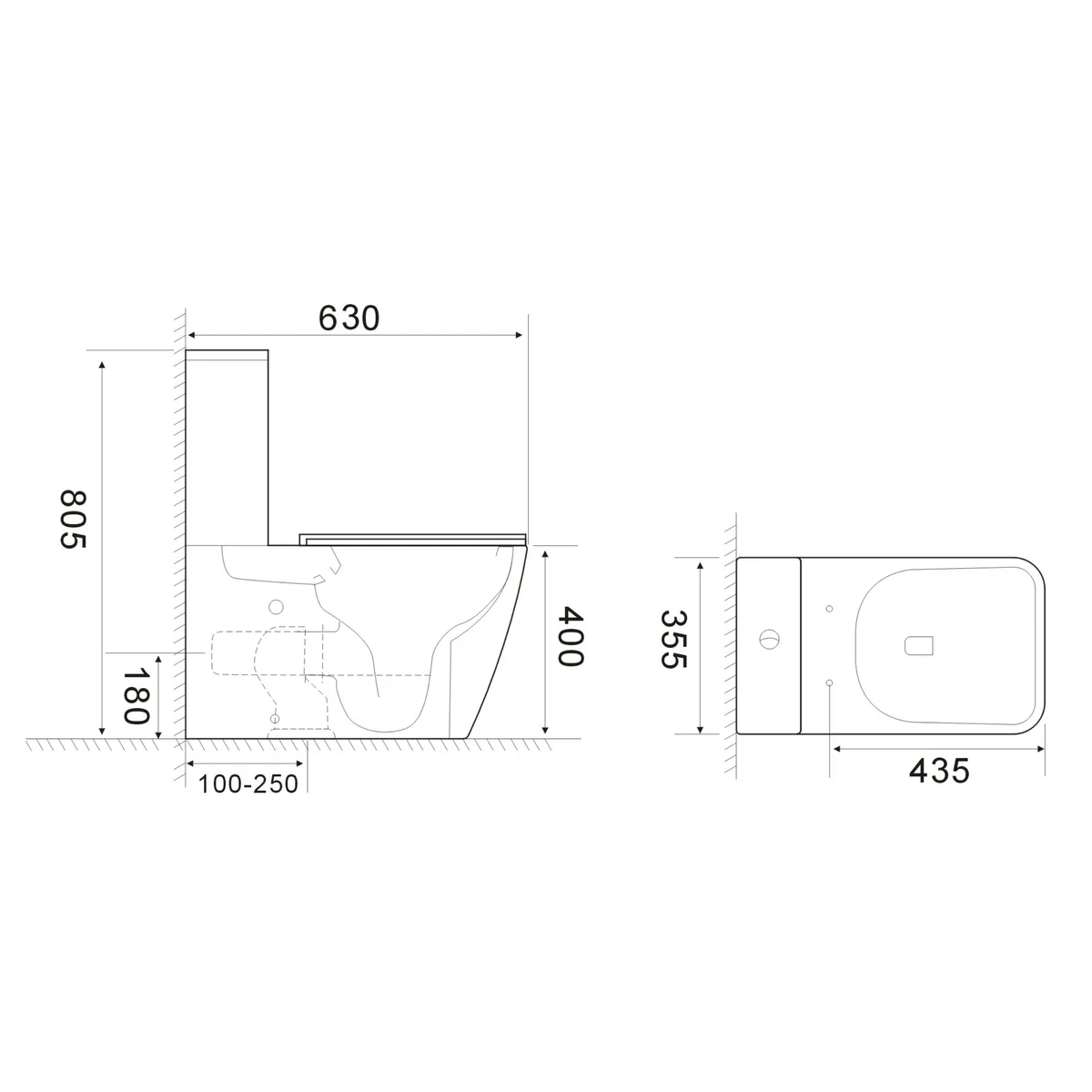 Bilovec унітаз підлоговий з бачком twist сидіння duroplast, 63×35×80,5 см, Imprese