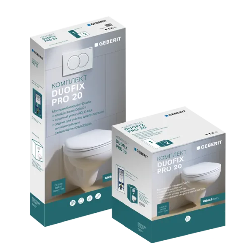 Duofix Pro 20 Комплект: монтажний елемент для підвісного унітазу з бачком прихованого монтажу Delta підвісний унітаз Idol з сидінням змивна клавіша Delta01, 12 см, Біла, Geberit
