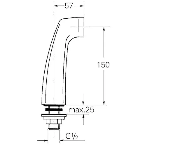 Кріплення для вертикального, Grohe