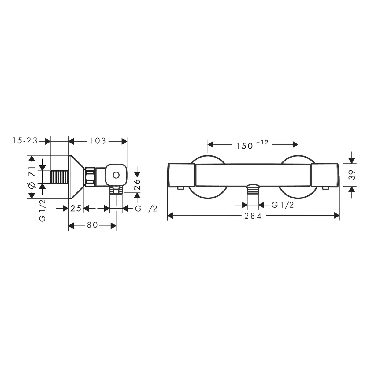 Ecostat Universal Термостат для душу з підключенням шланга, Hansgrohe