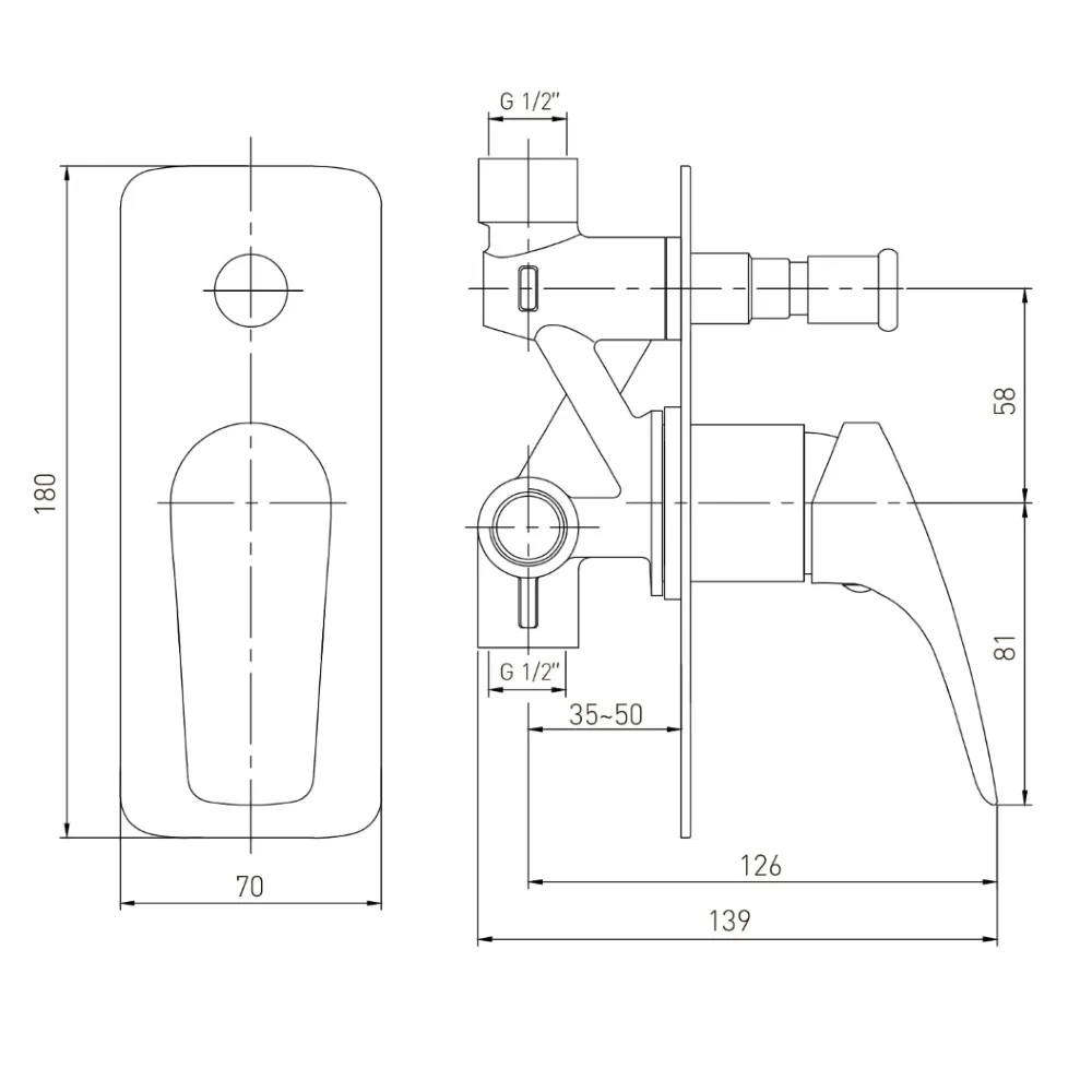 Orlando змішувач 2-F cromo, Volle