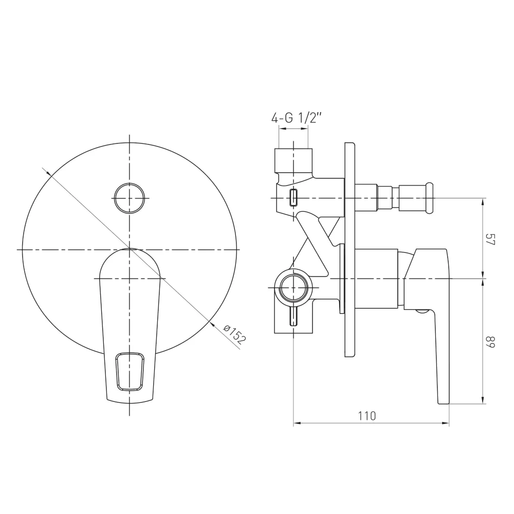 Solar змішувач 2-F cromo, Volle