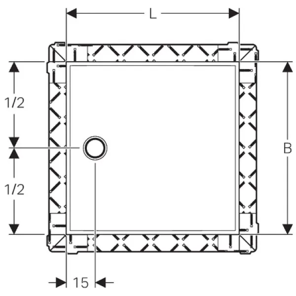Поверхня для душової зони Setaplano: 100×100 см, Geberit