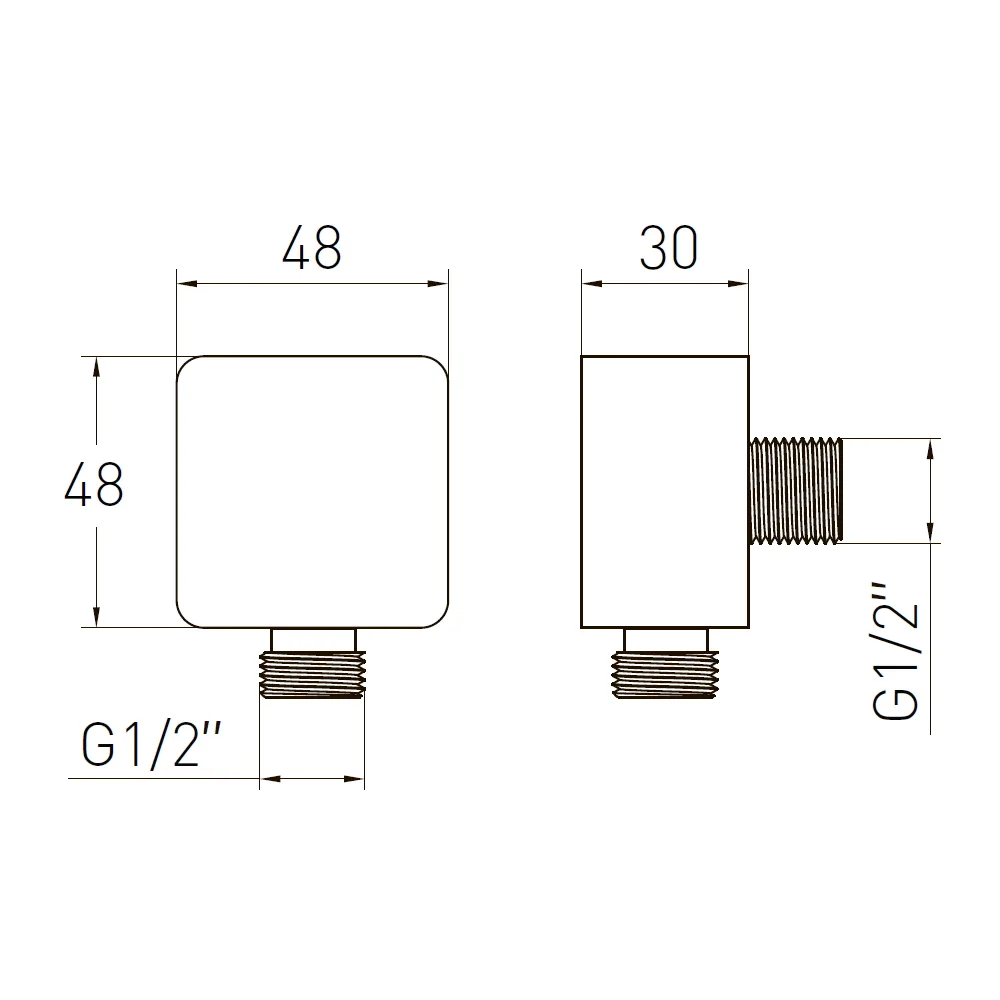 Cascada S20 стінове під'єднання G1/2" cromo, Volle