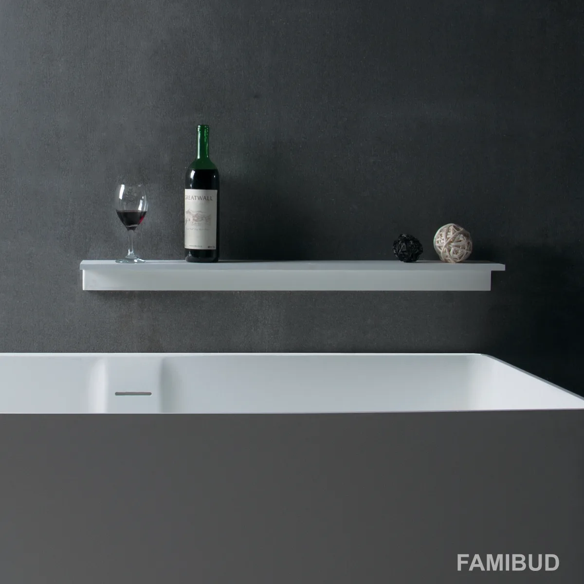 Поличка кам'яна Solid surface ×65 мм
