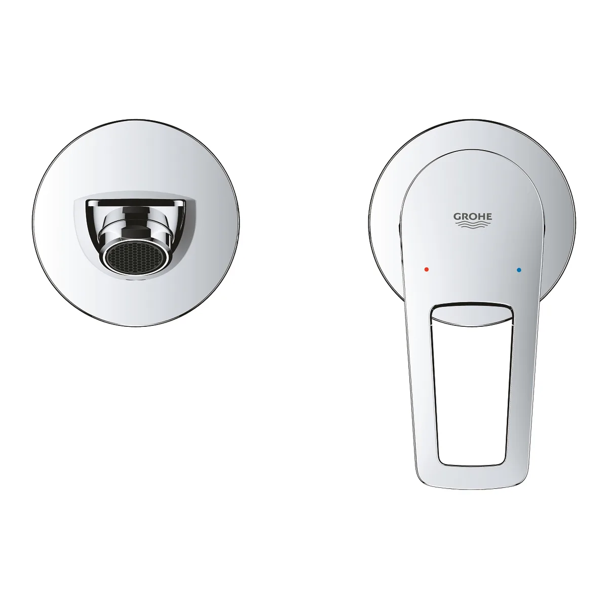 Bauloop змішувач для умивальника на 2 отв ПМ одноважільний, Хром, Grohe