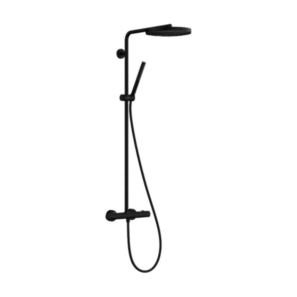 Pulsify S Puro Showerpipe душова система 260 з термостатом, Чорний матовий 24222670, Hansgrohe