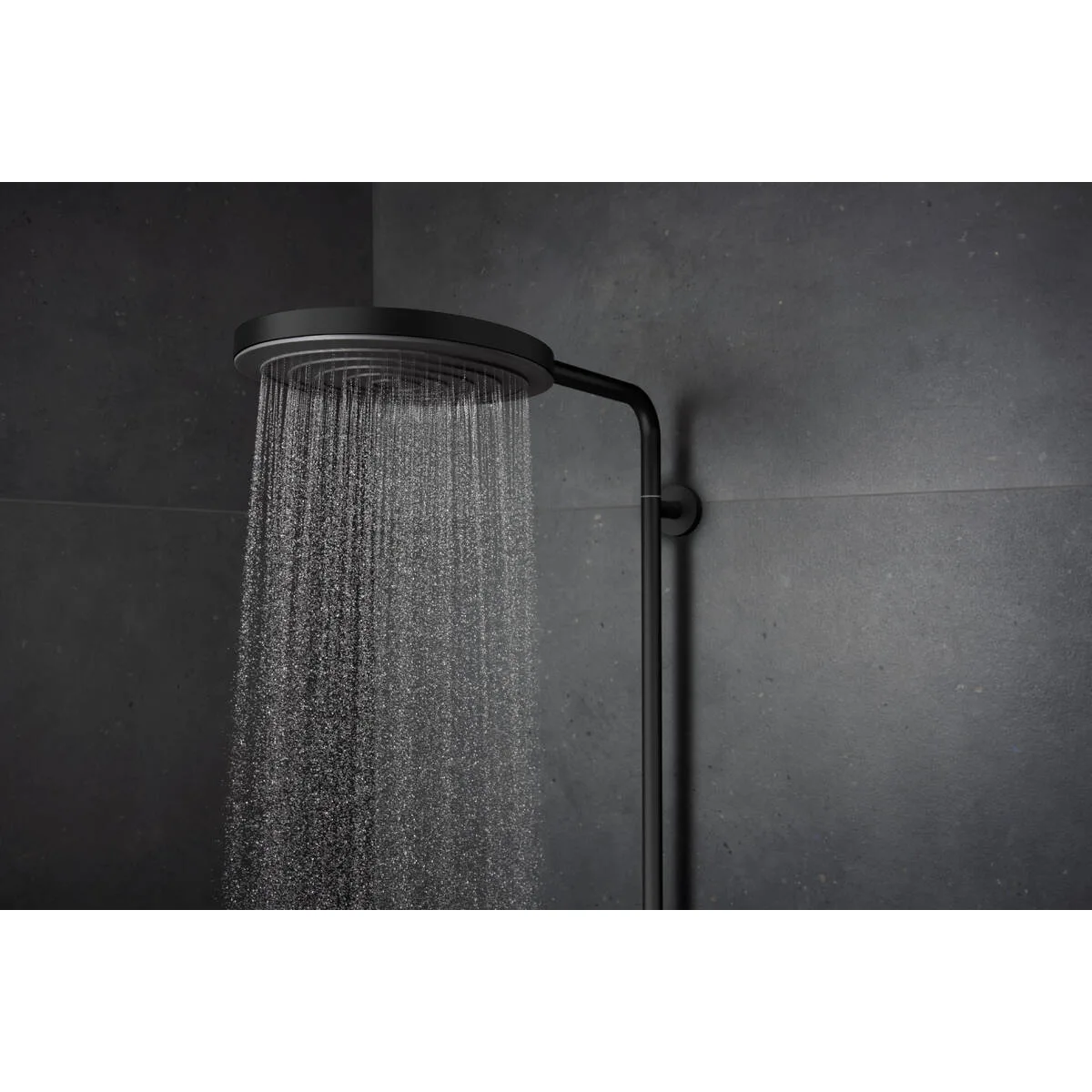 Pulsify S Puro Showerpipe душова система 260 з термостатом, Чорний матовий 24222670, Hansgrohe