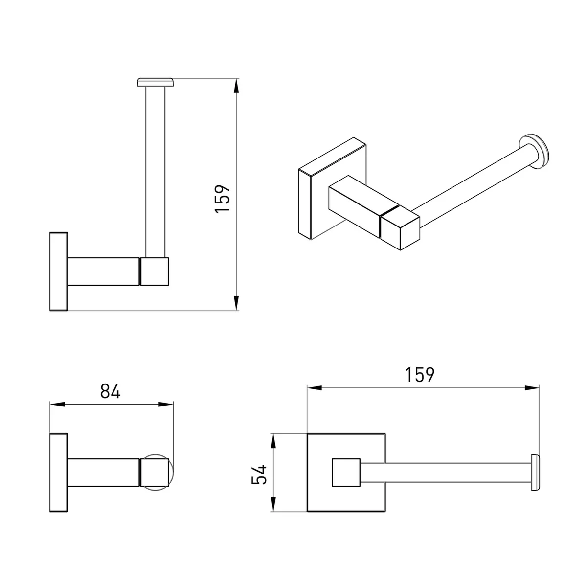 Cuadro тримач туалетного паперу без кришки de la noche, Volle