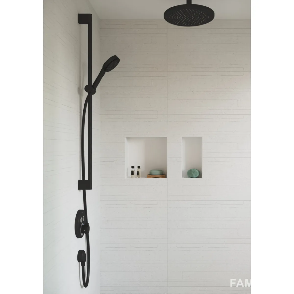 Croma Верхній душ 280 Air 1jet, Матовий чорний, Hansgrohe