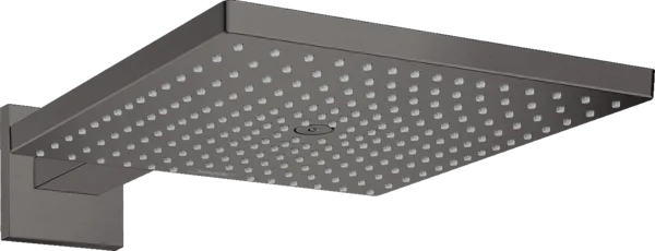 Raindance E Верхній душ 300 1jet з тримачем EcoSmart, 390 мм, Шліфованний чорний хром, Hansgrohe