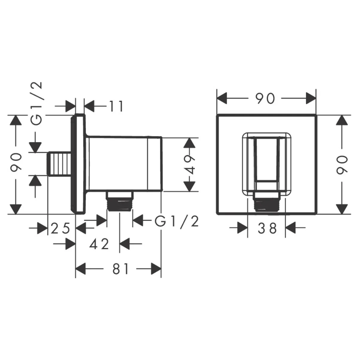 Fixfit Porter Square тримач для душу