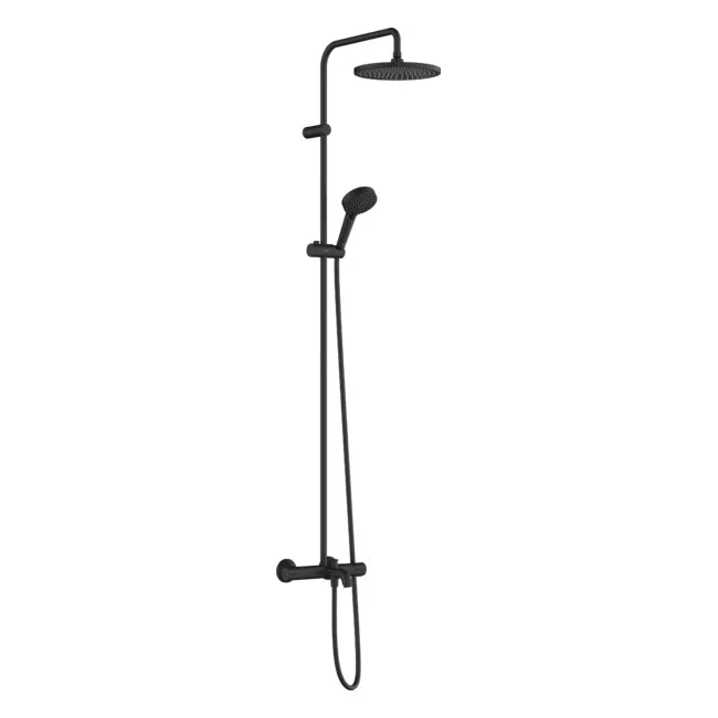 Vernis Blend душова система Showerpipe 240 з термостатом для ванни 1jet, Чорний матовий, Hansgrohe