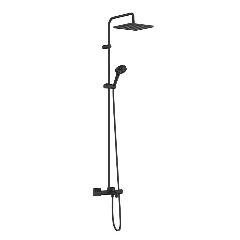 Vernis Shape душева система Showerpipe 240 з термостатом для ванни 1jet, Чорний матовий, Hansgrohe