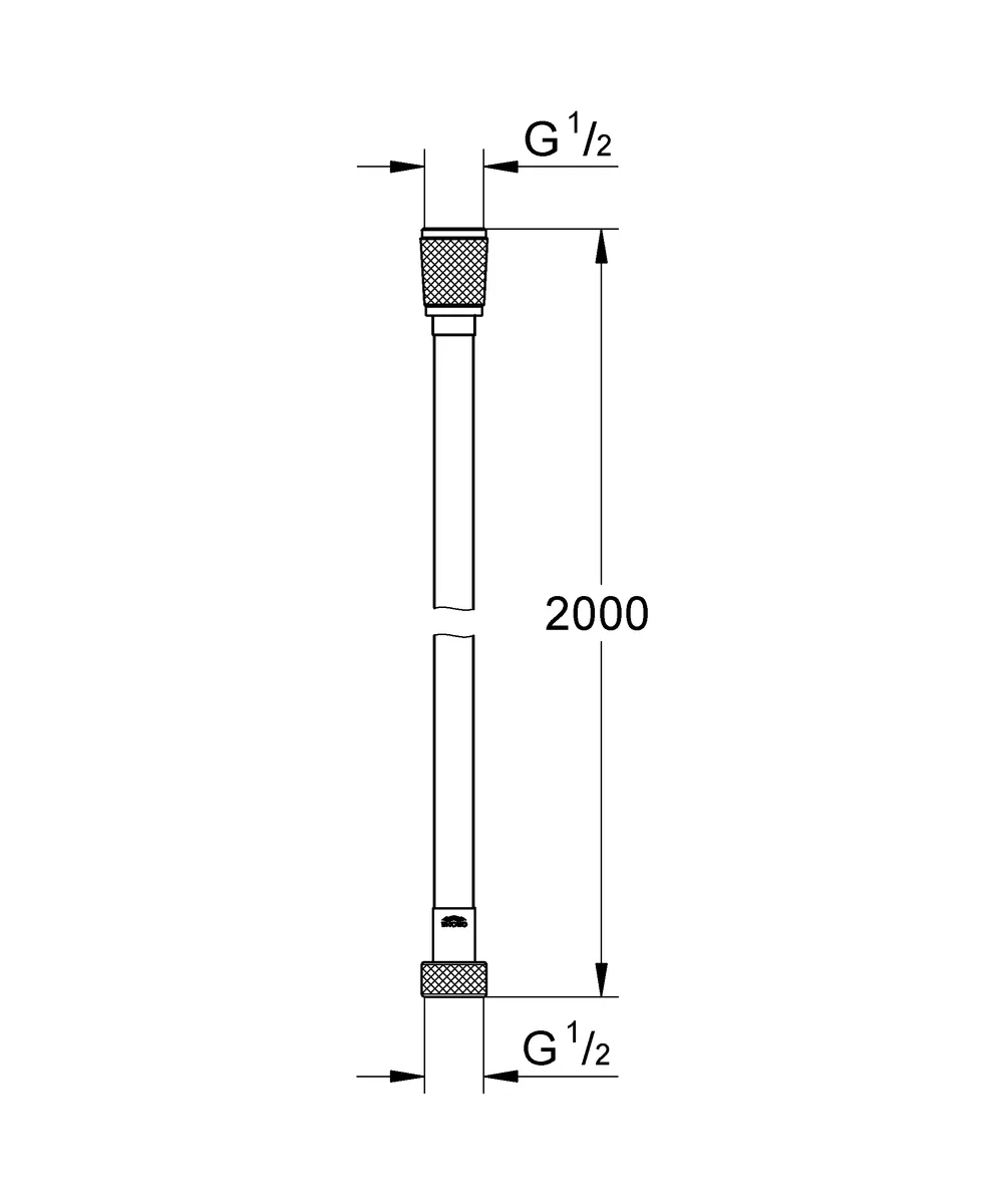 Silverflex шланг для душу TwistStop, 2000 мм, Grohe