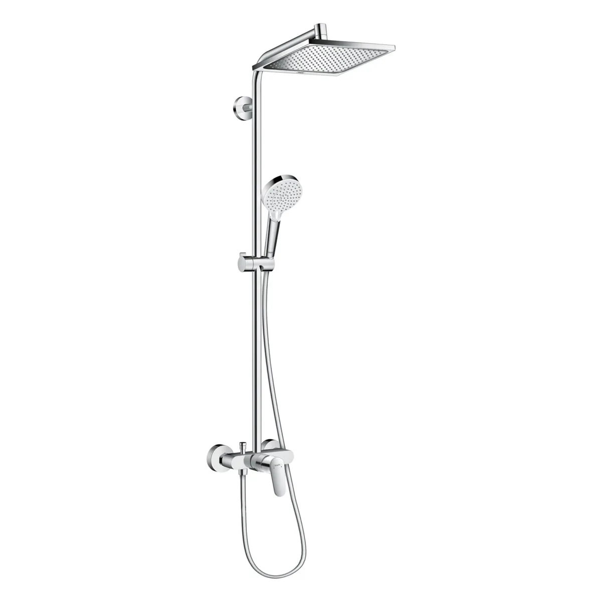 Crometta E 240 1jet Showerpipe Душова система з одноважільнийним змішувачем, Хром, Hansgrohe