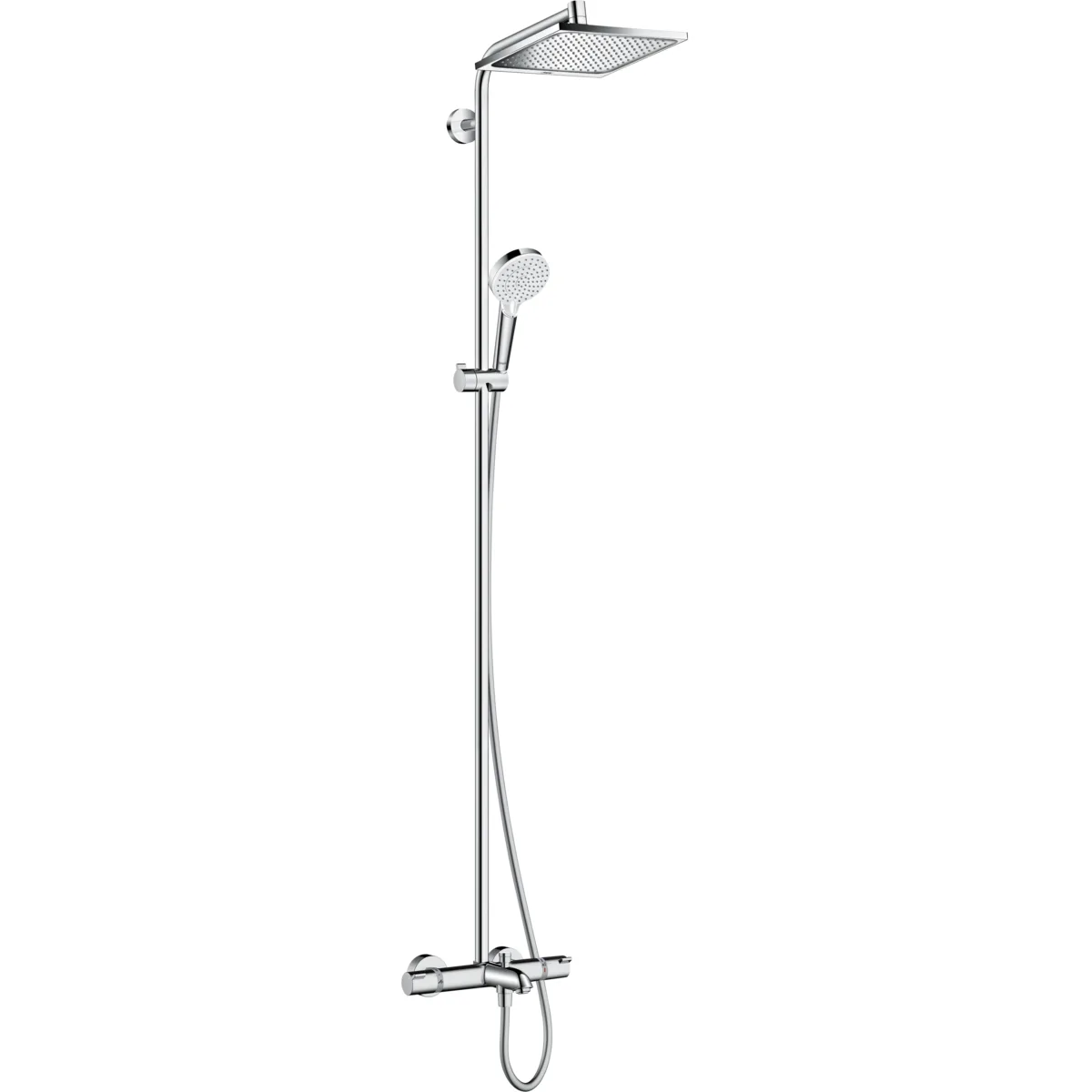 Crometta E 240 1jet Showerpipe душова система з термостатом для ванни, Хром, Hansgrohe