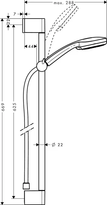 Monsoon Vario душовий набір 0,65 м, Hansgrohe