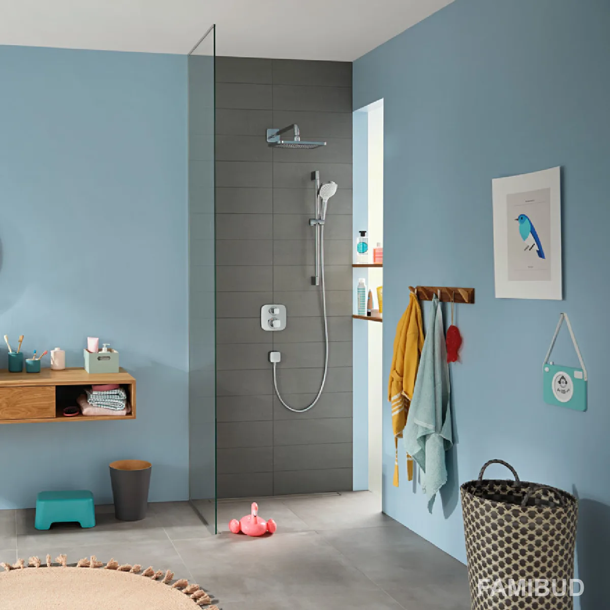 Тримач душу Е, 389 мм, Hansgrohe