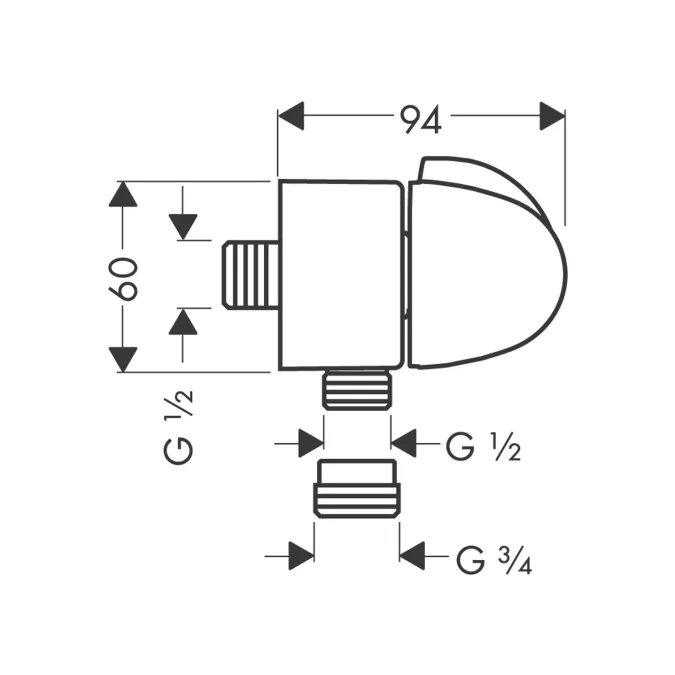 Fixfit Шлангове під'єднання 27452000, Hansgrohe