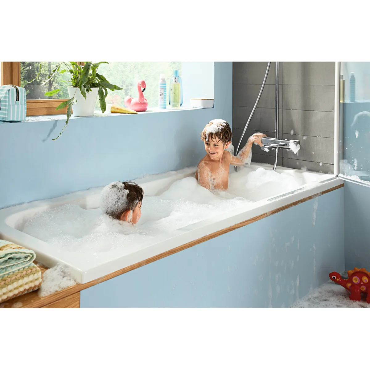 Croma E Showerpipe Душова система 280 1jet з термостатом для ванни, Хром, Hansgrohe