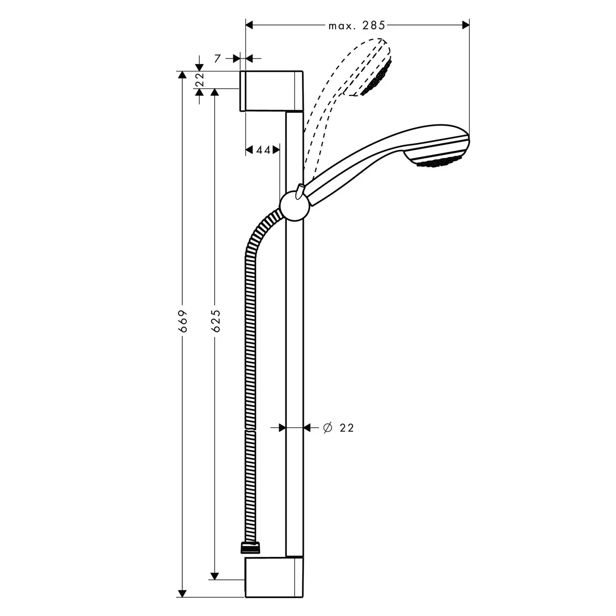 Crometta 85 Душевой набір 1 jet, Hansgrohe