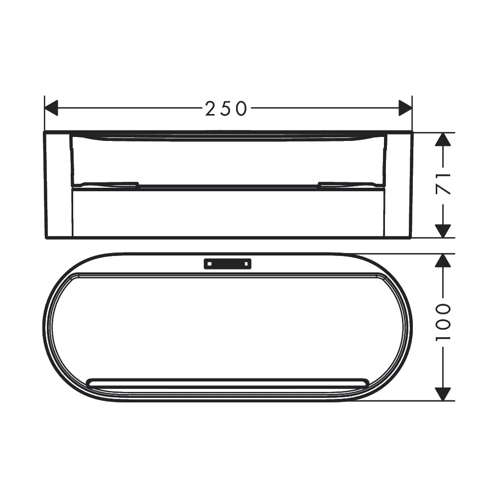 Косметична ємність Wallstoris, Білий, Hansgrohe