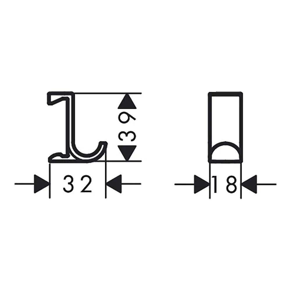 Гачок для ванної кімнати Wallstoris 27914670, Чорний, Hansgrohe