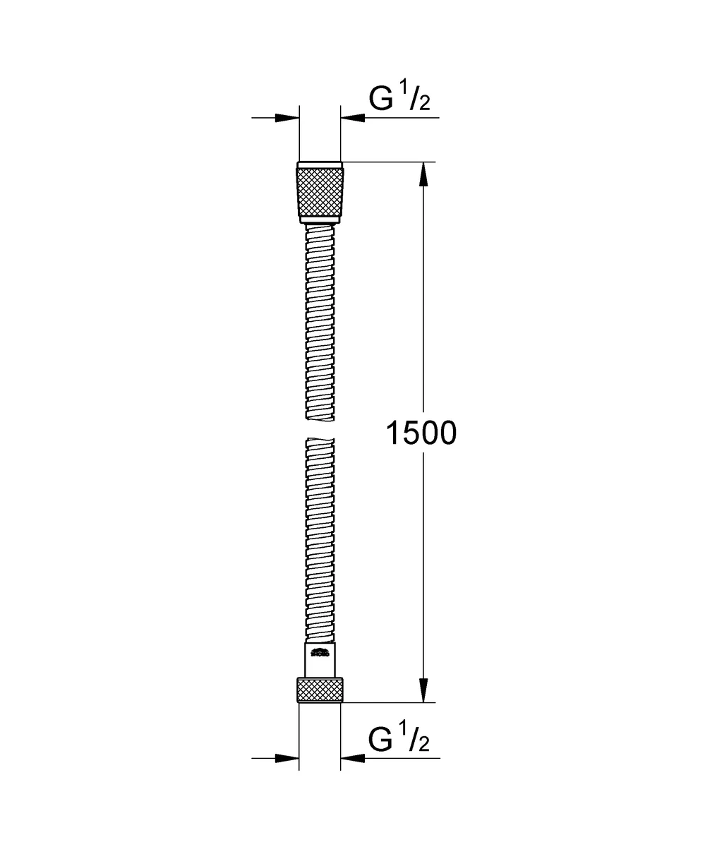 Relexaflex шланг для душу металевий, 1500 мм, Grohe