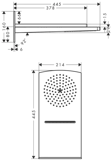 Rainfall Верхній душ 180, Hansgrohe