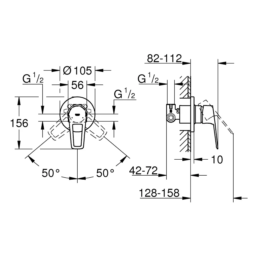 Bauloop змішувач для душу, Grohe