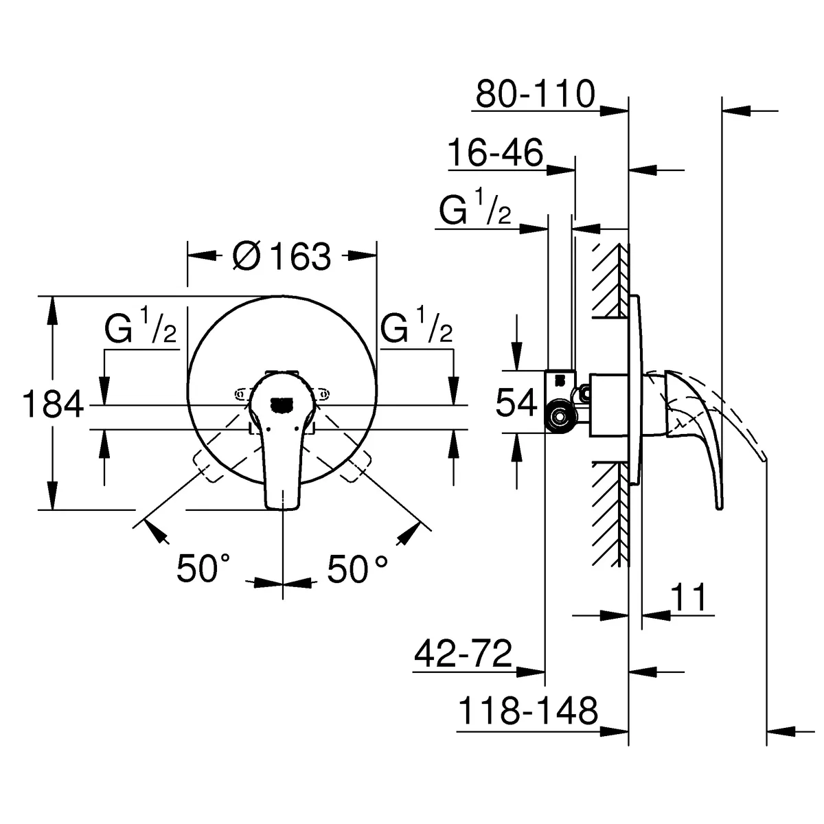 Змішувач для душу Start, Grohe