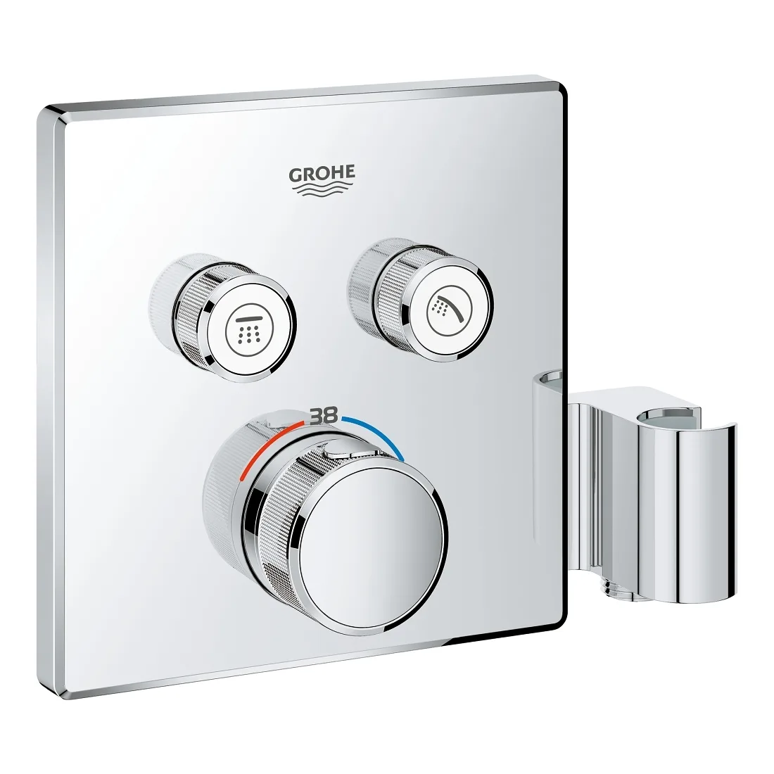 Grohtherm SmartControl Термостат для душу зовнішня частина на 2 споживача з утримувачем ручного душу, Grohe