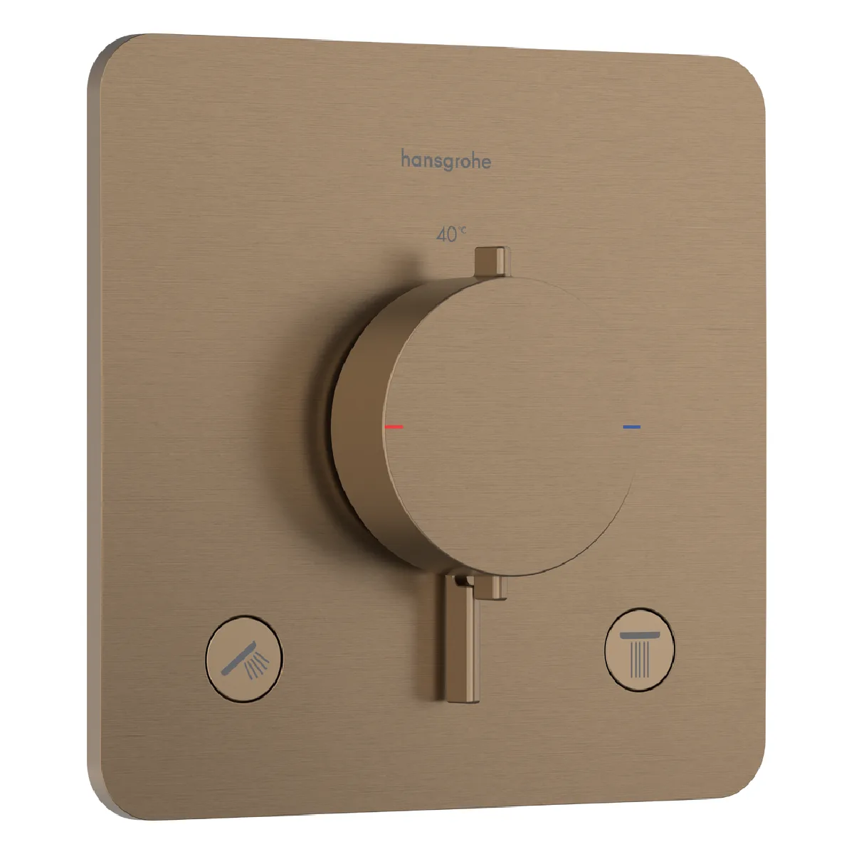 Ecostat Comfort Q термостат для 2х споживачів ПМ, Шліфована бронза, Hansgrohe
