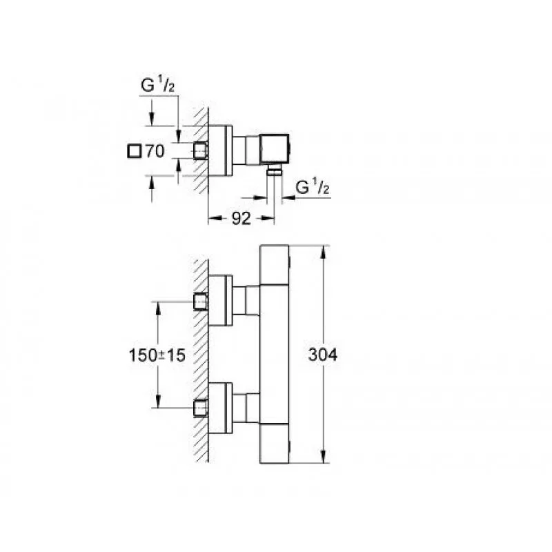 Grohtherm Cube Термостат для душу, Grohe